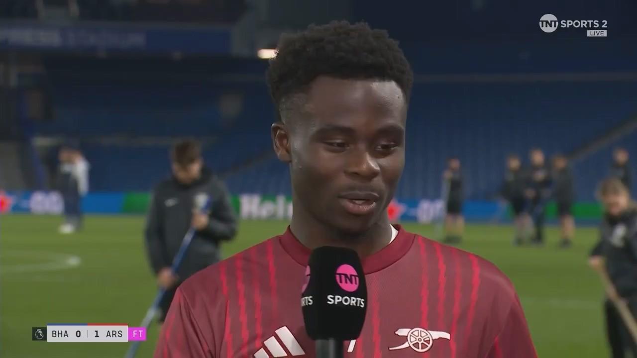 开云官网-萨卡:听到球迷们突然庆祝,我大概就知道其他比赛发生了什么