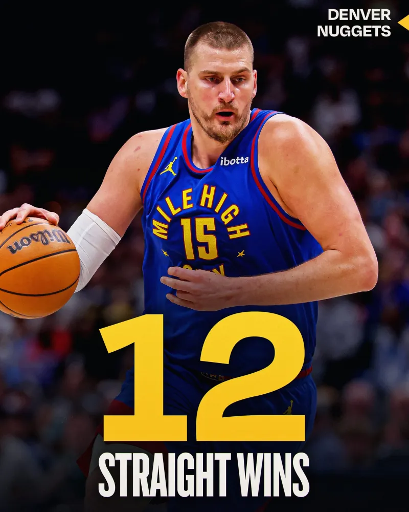 开云下载-势如破竹!NBA官方:恭喜掘金以3号种子和12连胜结束常规赛